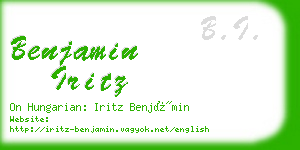 benjamin iritz business card